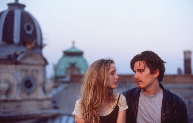 julie delpy as céline, and ethan hawke as jesse [before sunrise, 1995]